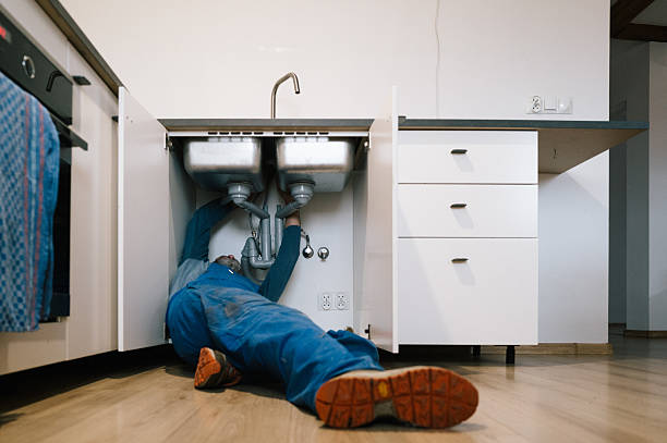 Professional Drain Cleaning technician working in Morley, MO